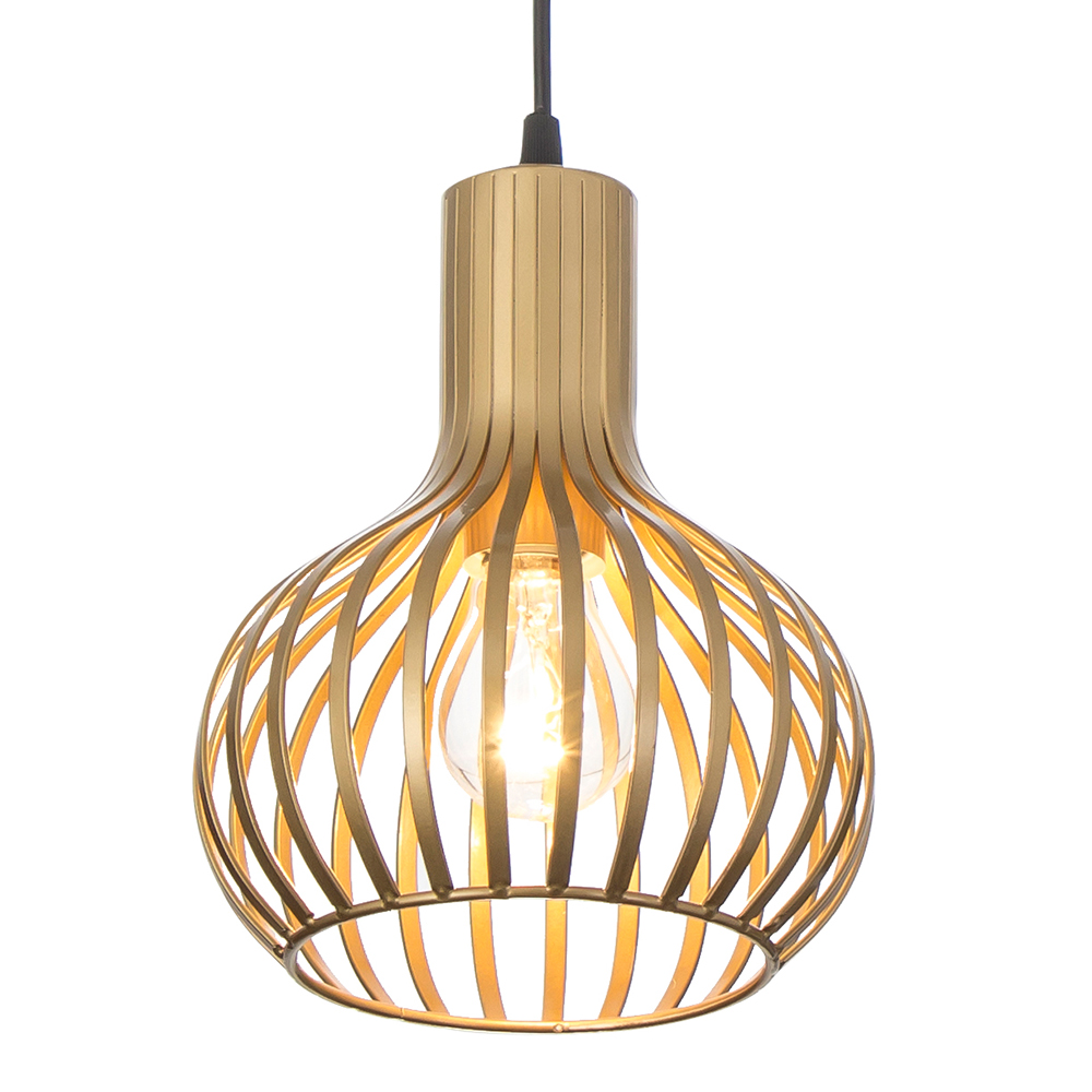 Antique Brass Metal Ceiling Pendant Light,Industrial Adjustable Pendant Lights with Smooth Surface